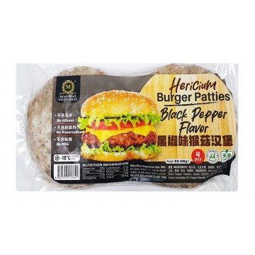 Hericium Burger Patties Black Pepper Flavor